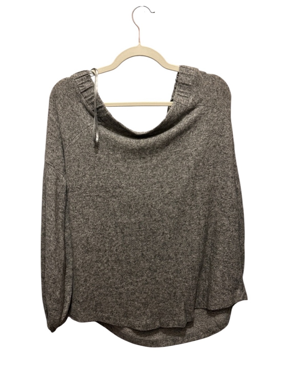 Women's Gray Cowl Neck Pullover Sweater